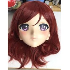 (MSM-01O) Custom Crossdress Female/Girl Resin 3/4 Head Cosplay Japanese Role Play Anime Maki Nishikino Kigurumi Mask 